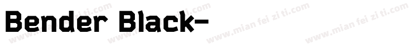 Bender Black字体转换